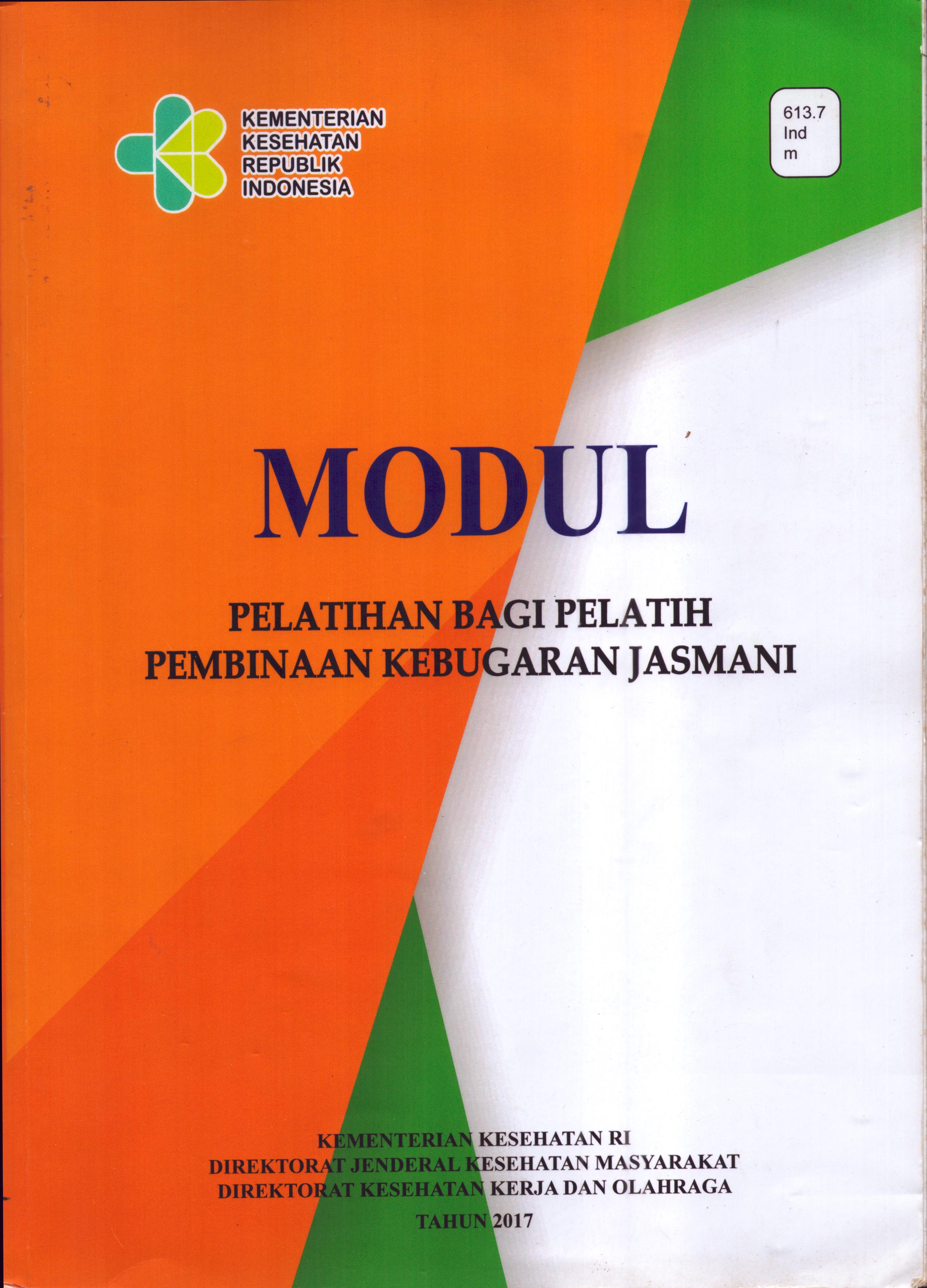 Cover Pelatihan bagi Pelatih Pembinaan Kebugaran Jasmani / Direktorat Jenderal Kesehatan Masyarakat