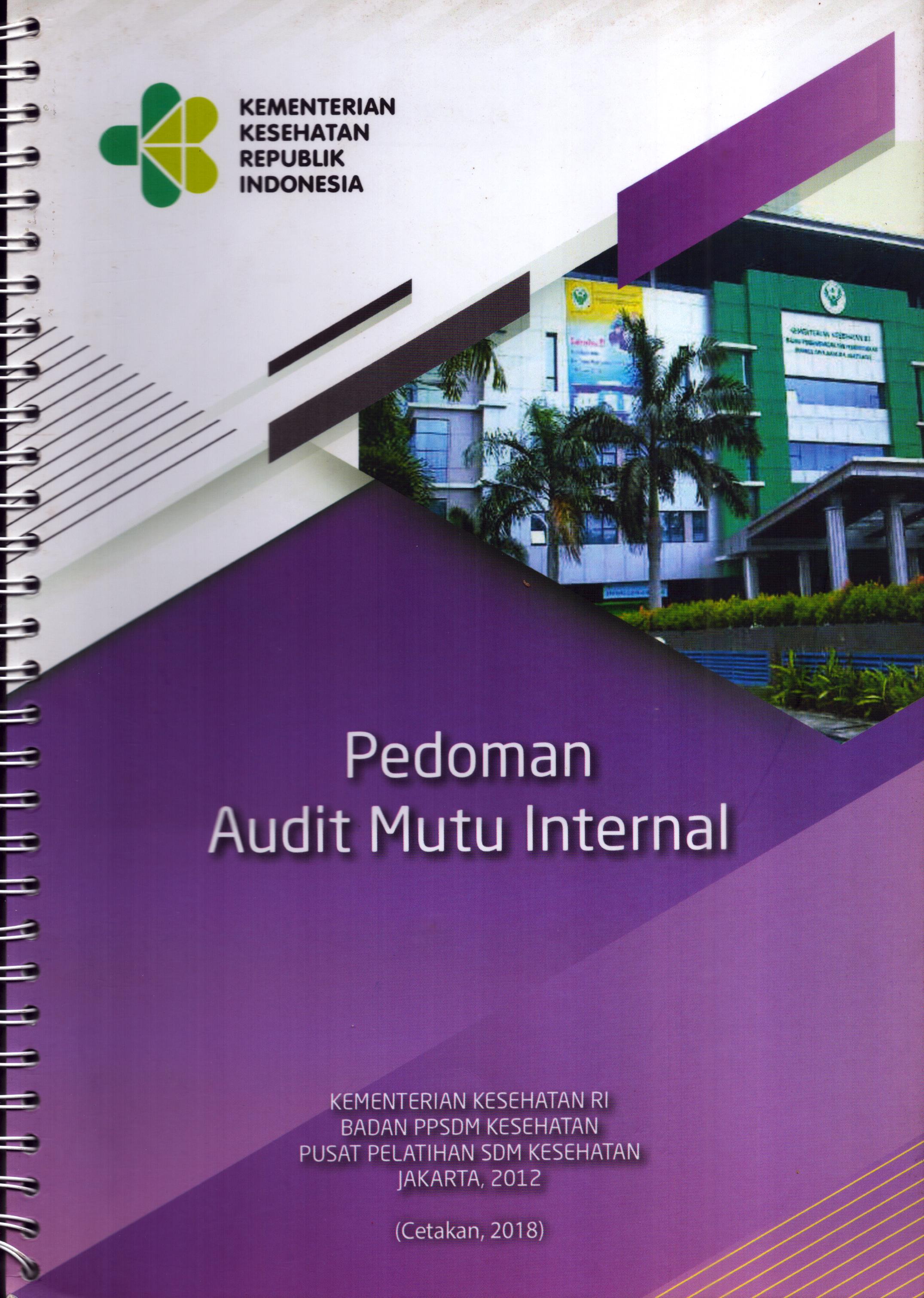 Cover Pedoman Audit Mutu Internal / Badan Pengembangan dan Pemberdayaan Sumber Daya Manusia Kesehatan