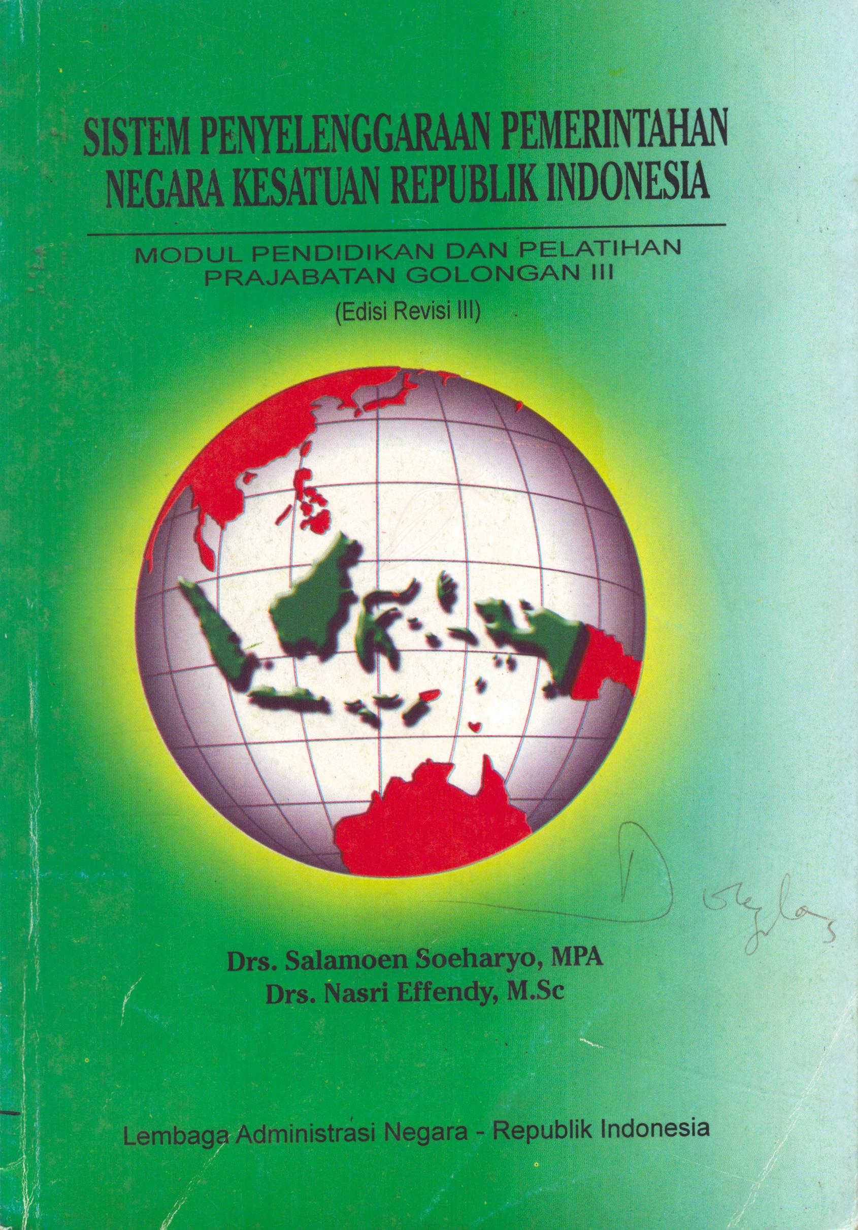 Cover Modul Prajab Gol.III : Sistem Penyelenggaraan Pemerintah NKRI / Lembaga Administrasi Negara - Republik Indonesia