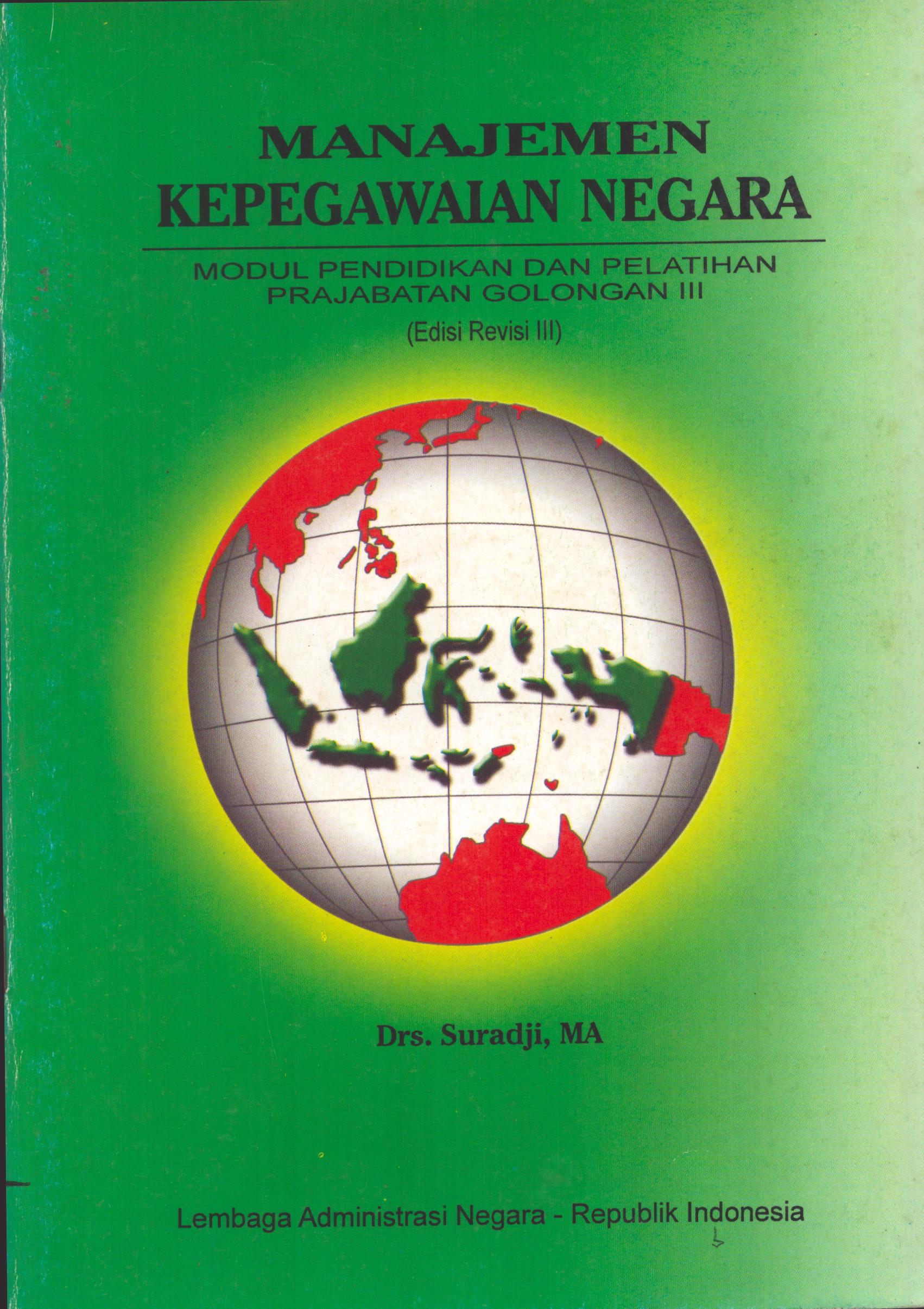 Cover Modul Prajab Gol.III : Manajemen Kepegawaian Negara / Lembaga Administrasi Negara - Republik Indonesia