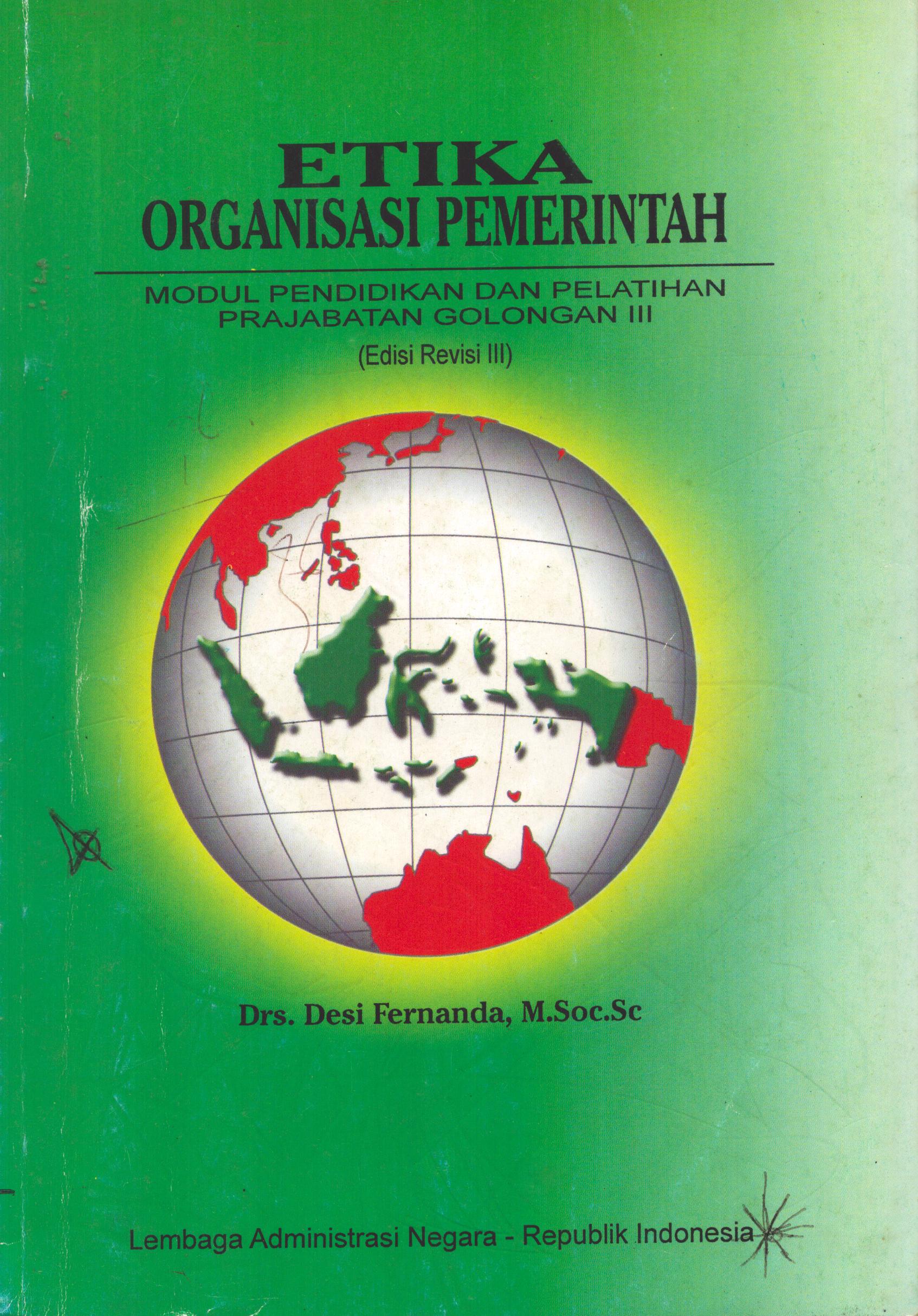 Cover Modul Prajab Gol.III : Etika Organisasi Pemerintah / Lembaga Administrasi Negara - Republik Indonesia