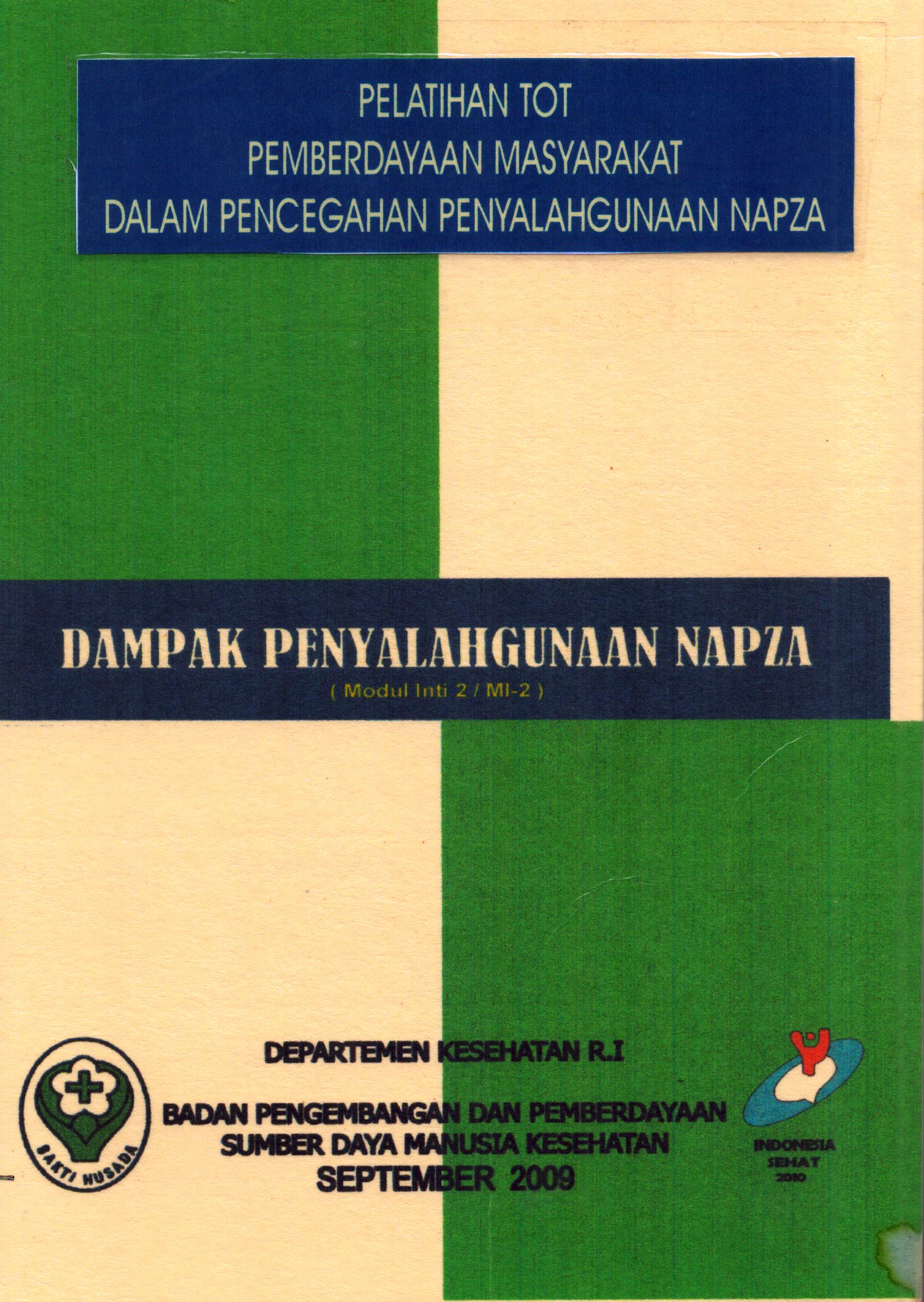 Cover Dampak Penyalahgunaan Napza / Badan Pengembangan dan Pemberdayaan Sumber Daya Manusia Kesehatan