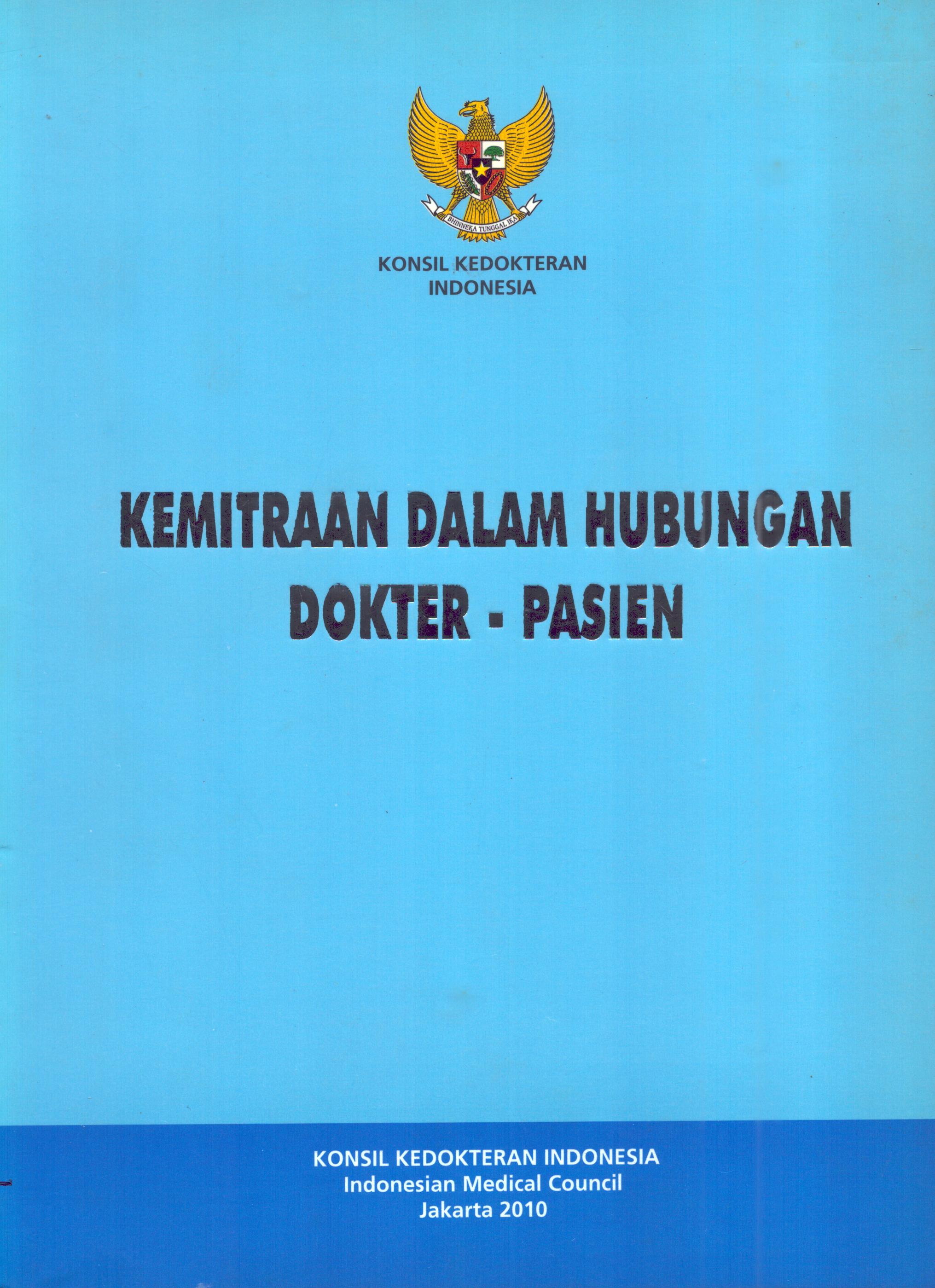 Cover Kemitraan Dalam Hubungan Dokter - Pasien / Konsil Kedokteran Indonesia