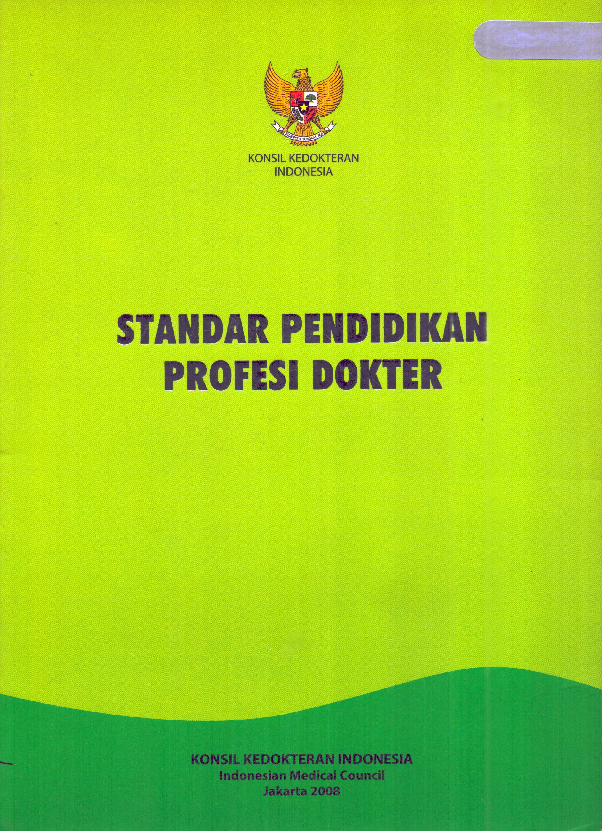 Cover Standar Pendidikan Profesi Dokter / Konsil Kedokteran Indonesia