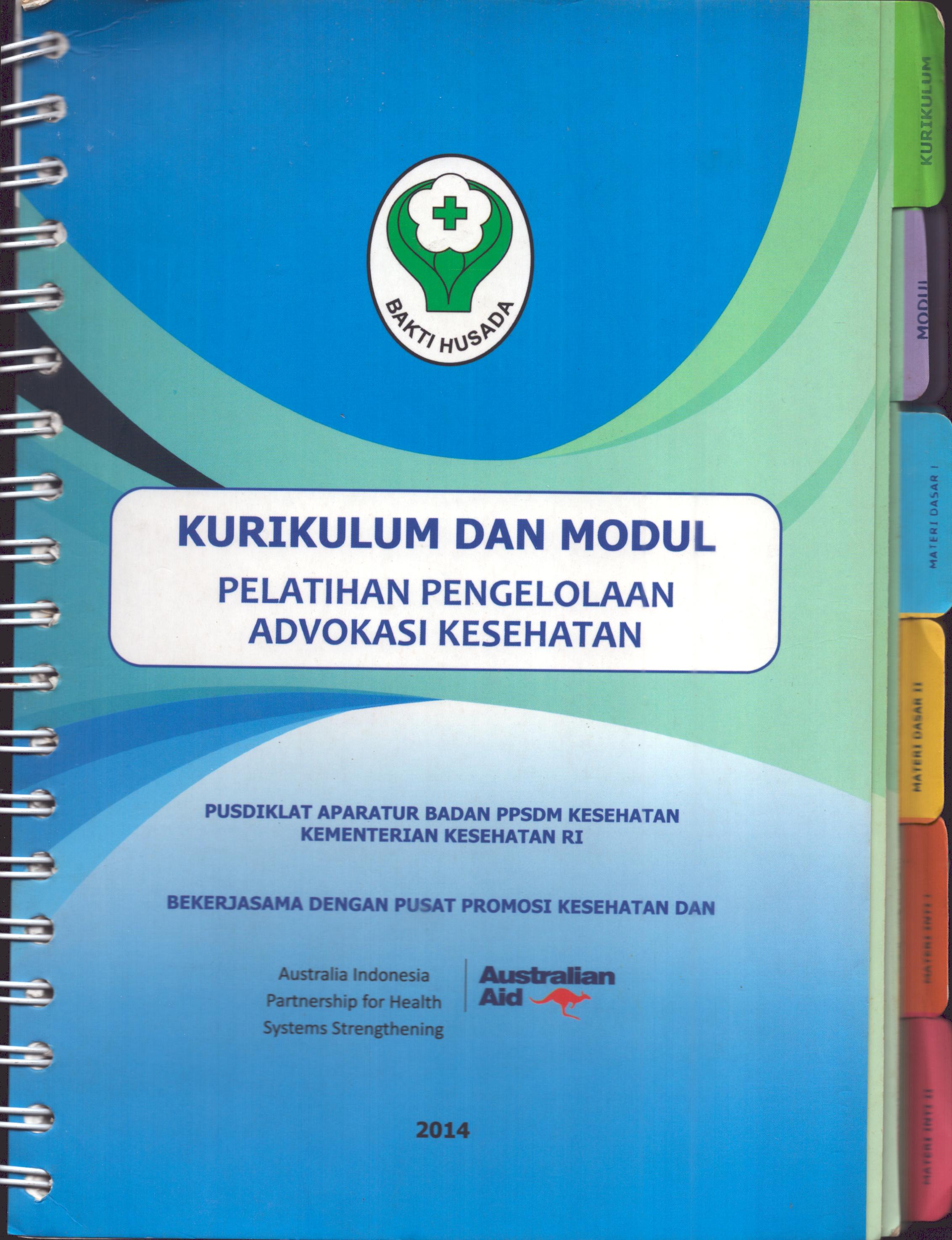 Cover Pelatihan Pengelolaan Advokasi Kesehatan / Pusat Promosi Kesehatan dan Australia Indonesia Partnership for Health Systems Strengthening