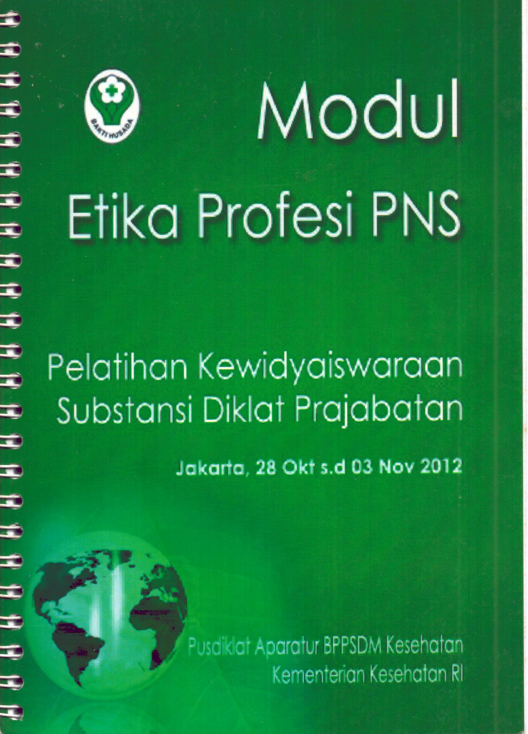 Cover Etika Profesi PNS / Pusat Diklat Aparatur
