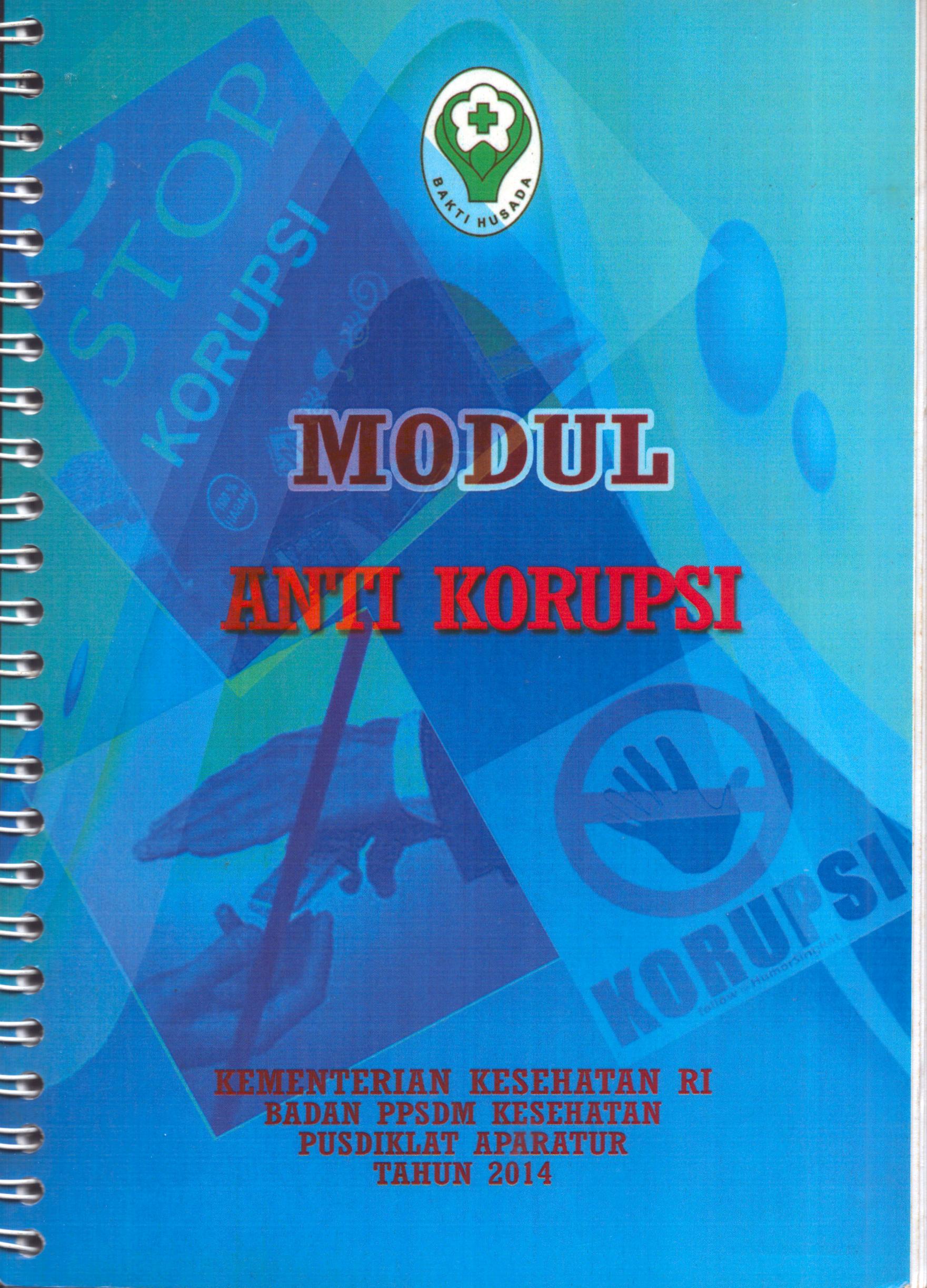 Cover Modul Anti Korupsi / Pusat Diklat Aparatur