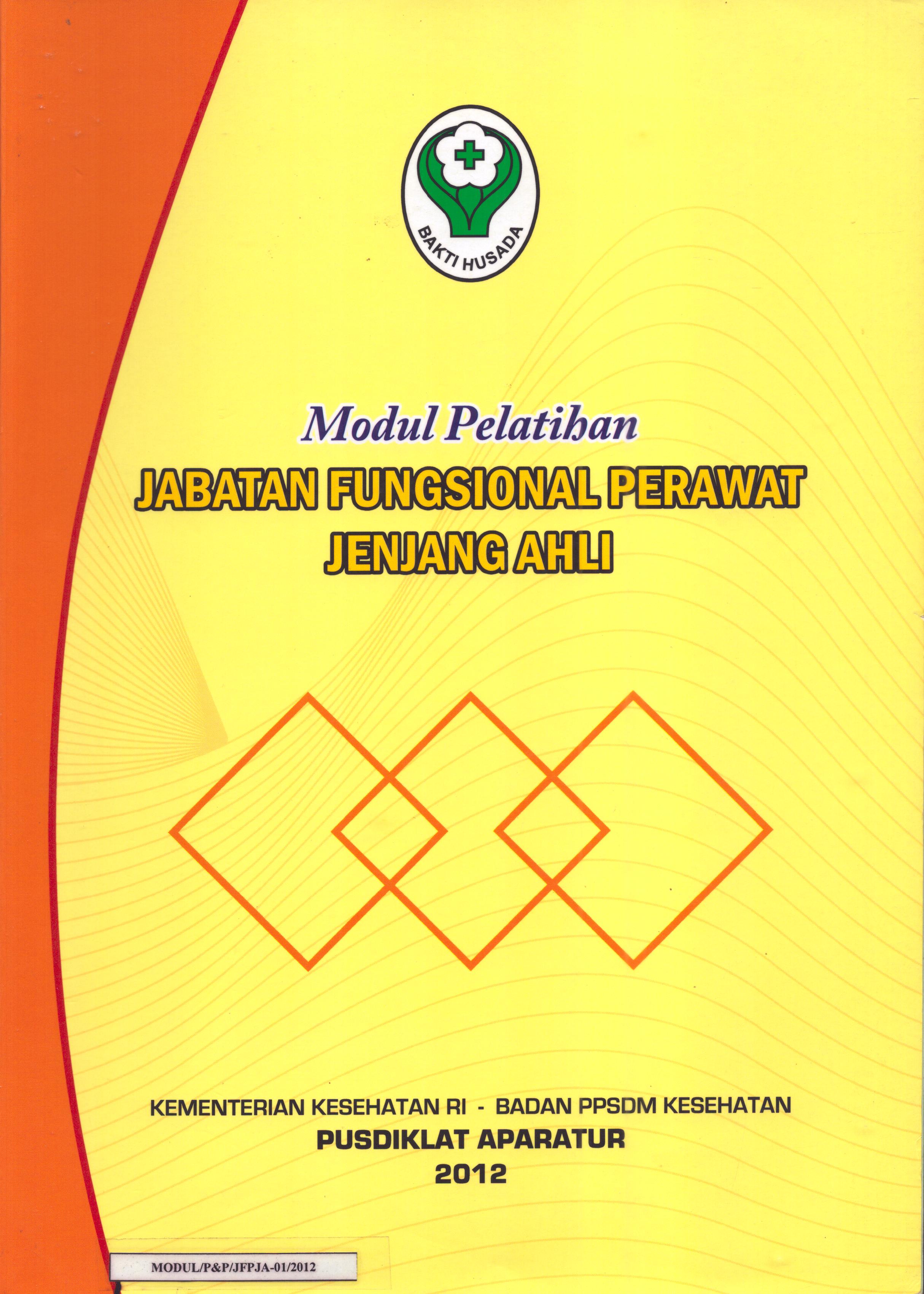 Cover Jabatan Fungsional Perawat Jenjang Ahli / Pusat Diklat Aparatur