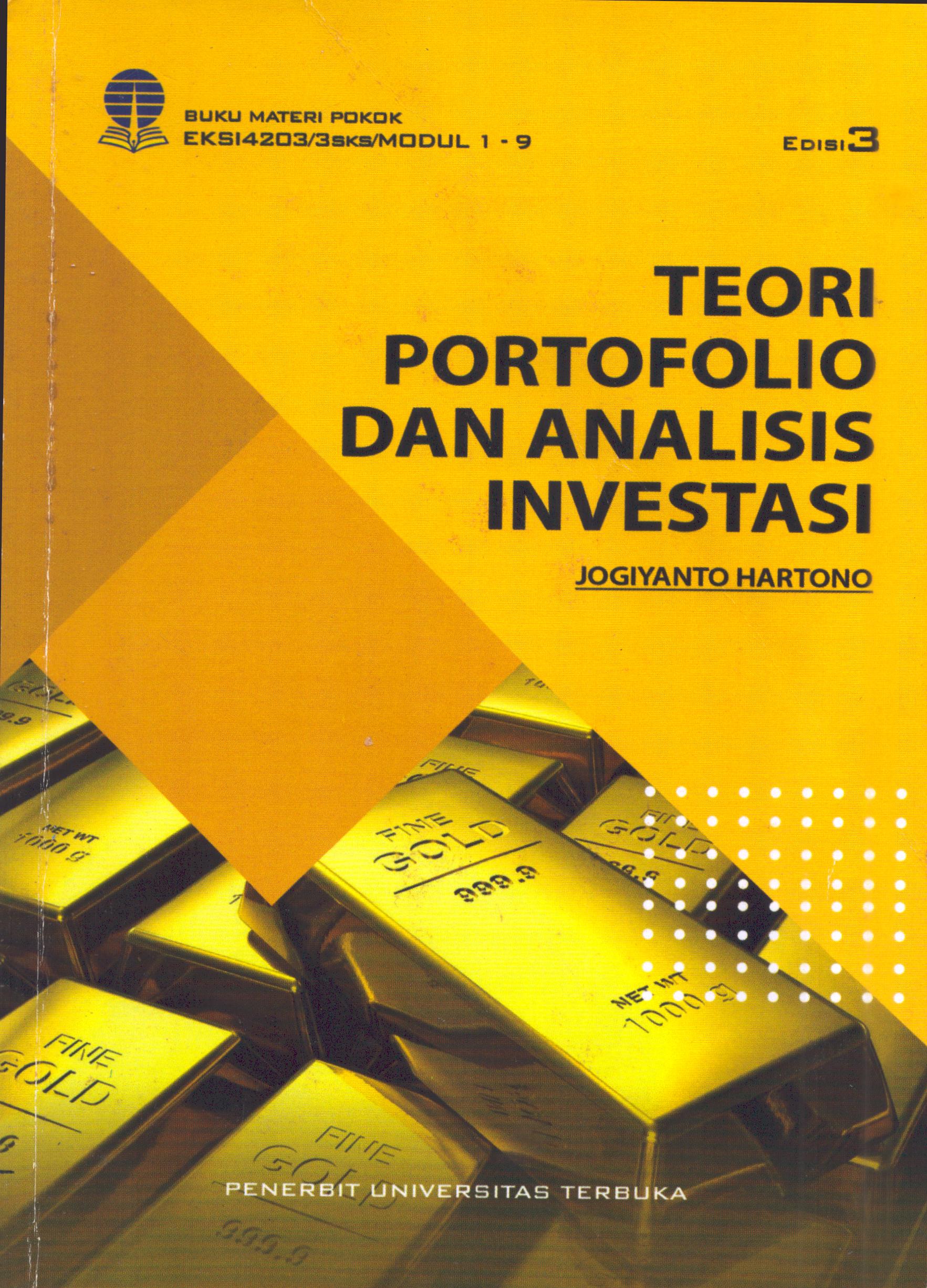 Cover Teori Portofolio dan Analisis Inventasi :  Materi pokok / Universitas Terbuka