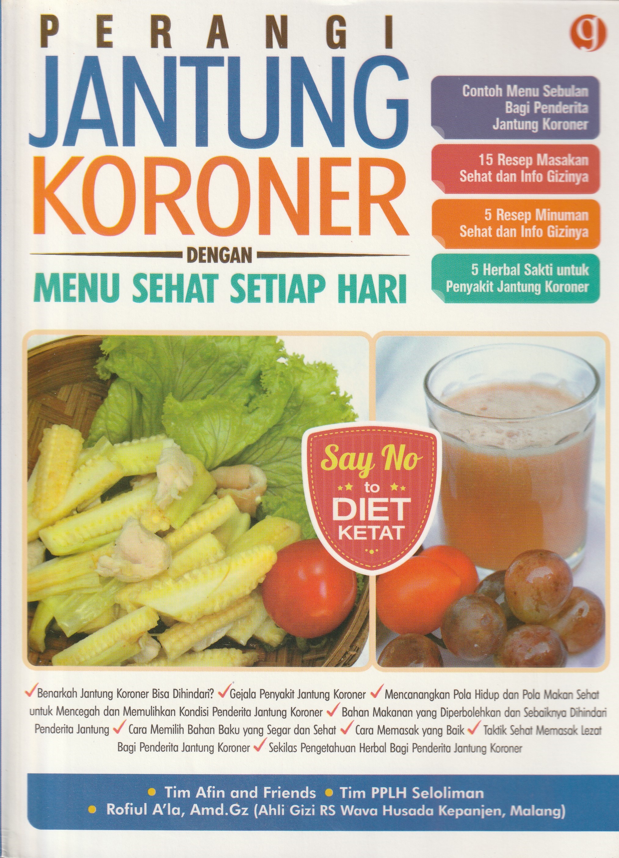 Cover Perangi Jantung Koroner :  Menu Sehat Setiap Hari / Tim Alfin and Friends, Tim PPLH Seloliman